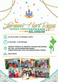 MAJLIS JAMUAN HARI RAYA YAYASAN SELANGOR 2016 BERSAMA PKSKKYS.