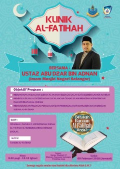 Klinik Al-Fatihah Bersama Ustaz Abu Dzar Bin Adnan